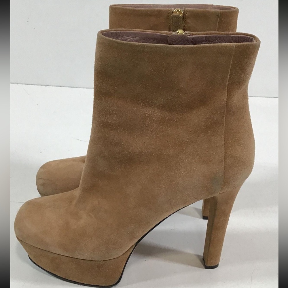 Gucci Tan Suede Women's Platform Ankle Boots Size 37.5 - Picture 3 of 7